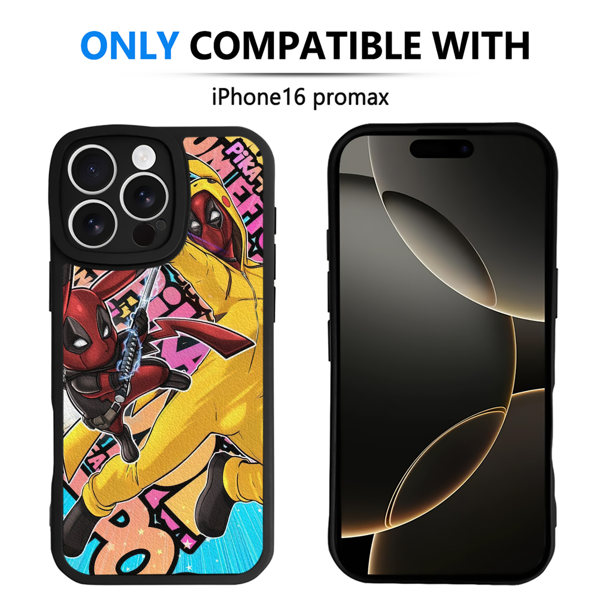 （画像用） Deadpool デッドプール 【iPhone 16シリーズ対応】シリコンスマホケース（レザー調） 材質：シリコン